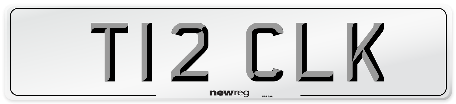 T12 CLK Number Plate from New Reg